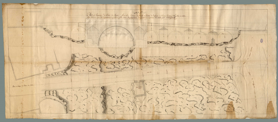 Plan et élévation du pont de Roide