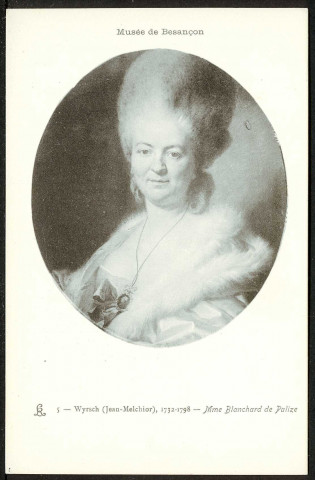 Musée, portrait de Mme Blanchard de Palize par Wyrch