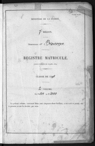 Volume2, nos 501 à 1000