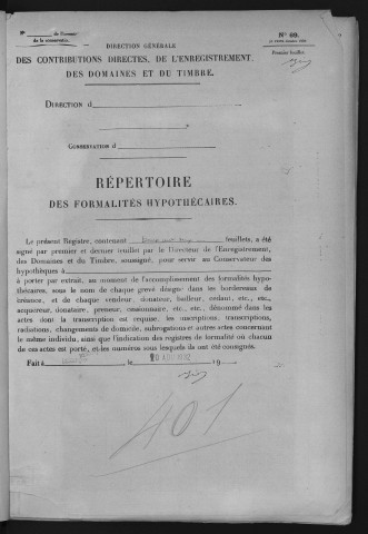 Volume n° 401