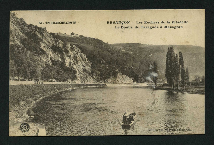 Les rochers de la Citadelle, le Doubs de Tarragnoz à Mazagran