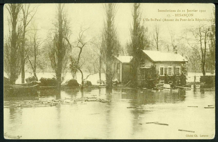 L'île Saint-Paul, inondations 1910