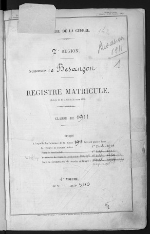 Volume 1, nos 1 à 500