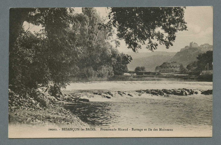 Promenade Micaud. Barrage et Ile des Moineaux