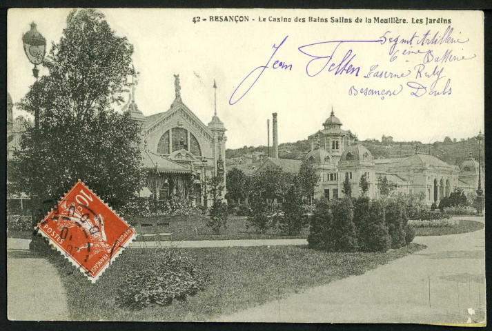 Le casino des bains salins de la Mouillère, les jardins