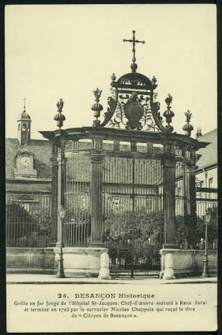Grille en fer forgé de l'hôpital
