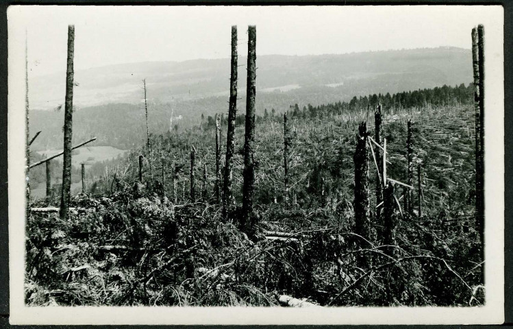 Ouragan dans le Haut-Doubs avant 1939-1940
