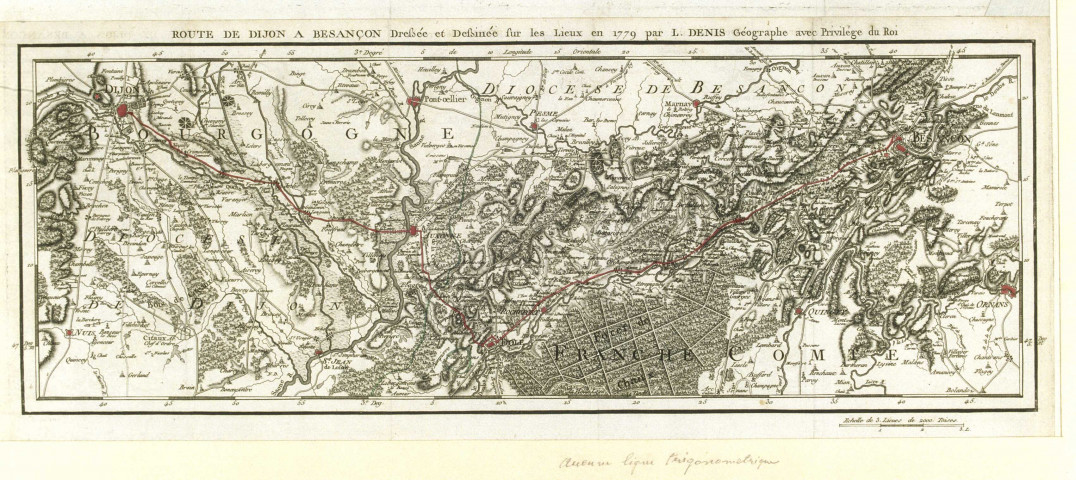 Route de Dijon à Besançon