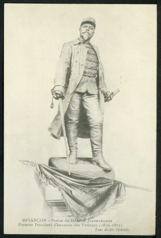 Vue de la statue du général Jeanningros