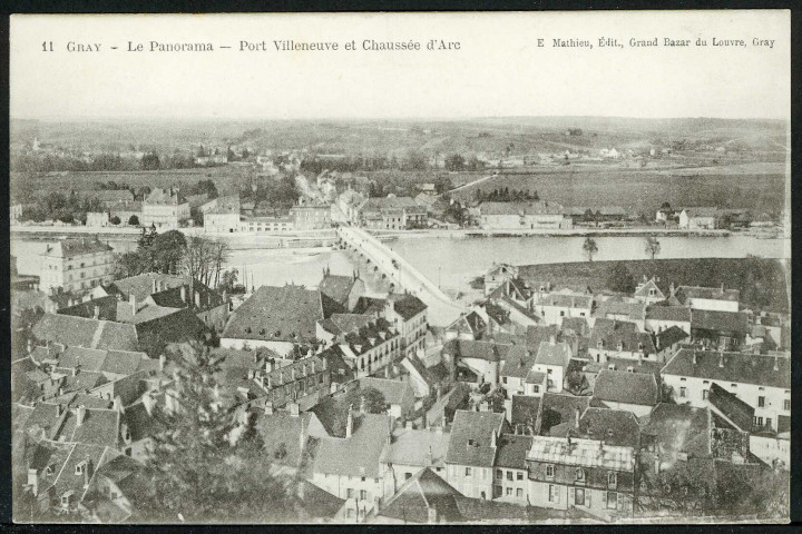 Vue panoramique, port Villeneuve et chaussée d'Arc