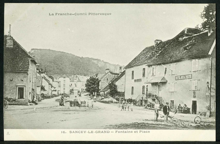 Fontaine et place