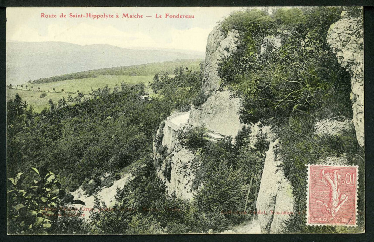 Route de Saint-Hippolyte à Maîche. Le Fondereau