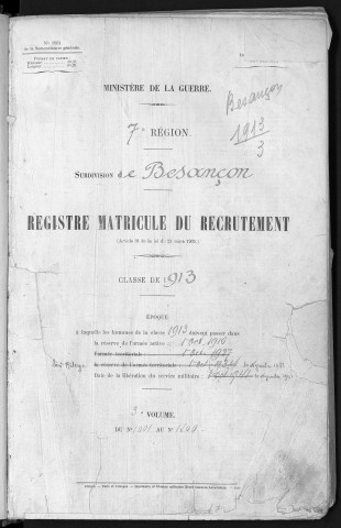 Volume 3, nos 1001 à 1242, 1595 à 1607