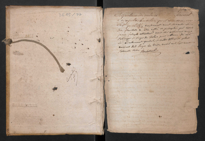 Minutes, testaments et répertoires