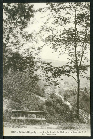 Route de Maîche, le banc du T.C. et le Dessoubre
