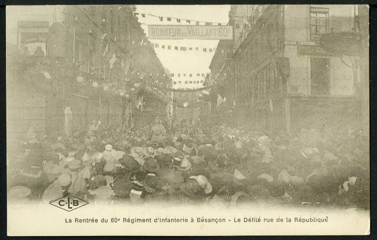 Le 60e R.I. rue de la Préfecture