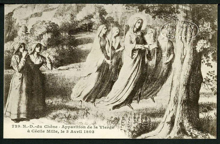 Apparition de la Vierge à Cécile Mille le 3 août 1803