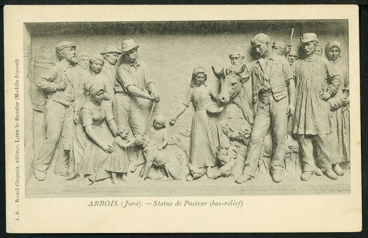 Bas relief statue de Pasteur