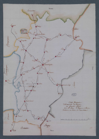 Carte itinéraire de la marche des troupes