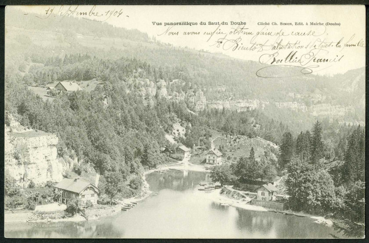 Vue panoramique du Saut du Doubs