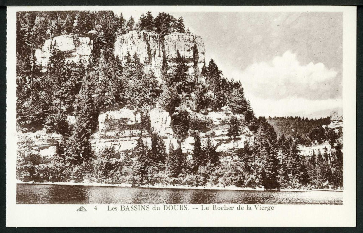 Les bassins du Doubs. Le rocher de la Vierge
