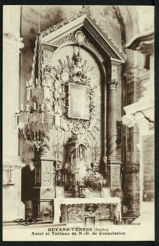 Autel et tableau de Notre-Dame de Consolation