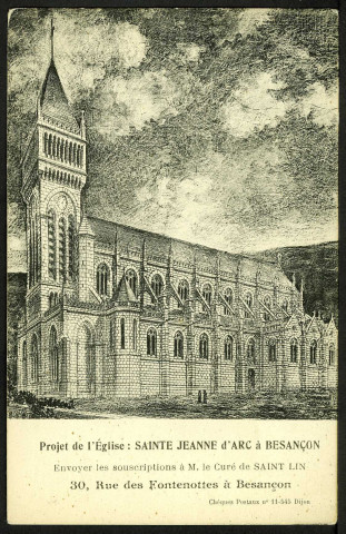 Projet de l'église Sainte Jeanne d'Arc à Besançon
