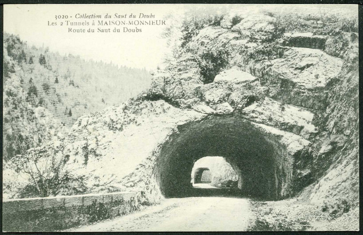 Les deux tunnels à Maison Monsieur, route du saut du Doubs