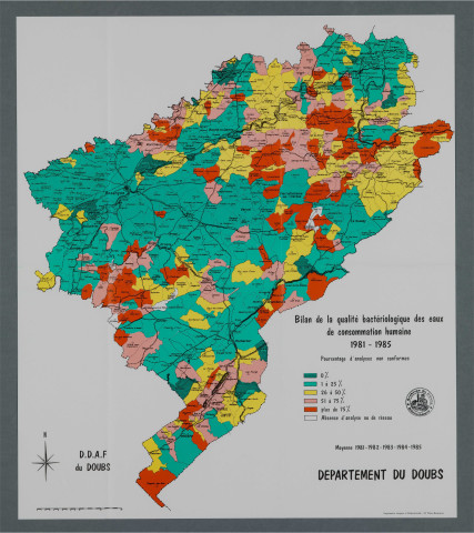 Qualité bactériologique des eaux de consommation humaine dans le département du Doubs  