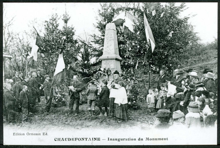 Inauguration du monument à Chaudefontaine