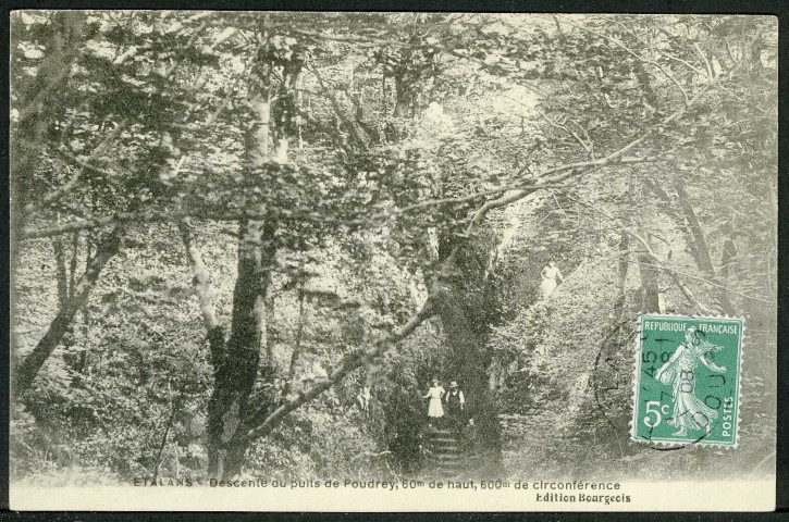 Etalans. Descente du puits de Poudrey