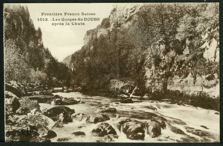 Les gorges du Doubs après la chute