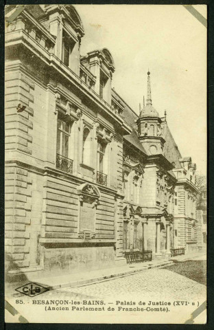 Le palais de justice, façade de la rue Sambin et rue du Palais