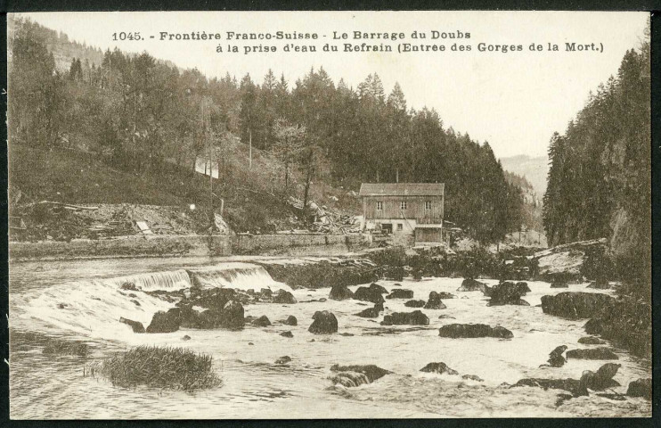 Barrage du Doubs à la prise d'eau du Refrain