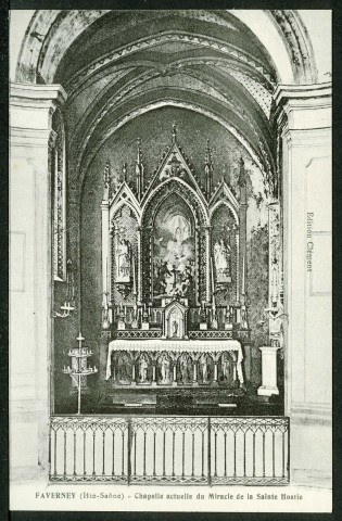 Intérieur de l'église, chapelle actuelle du Miracle de la Sainte Hostie