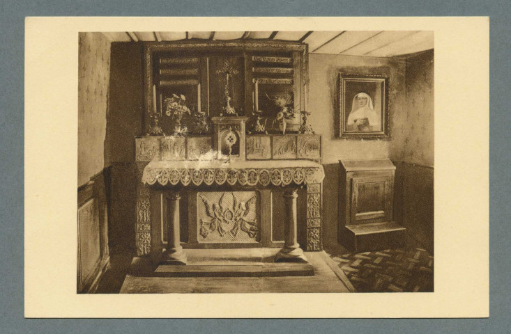 Chambre de la Bienheureuse transformée en oratoire
