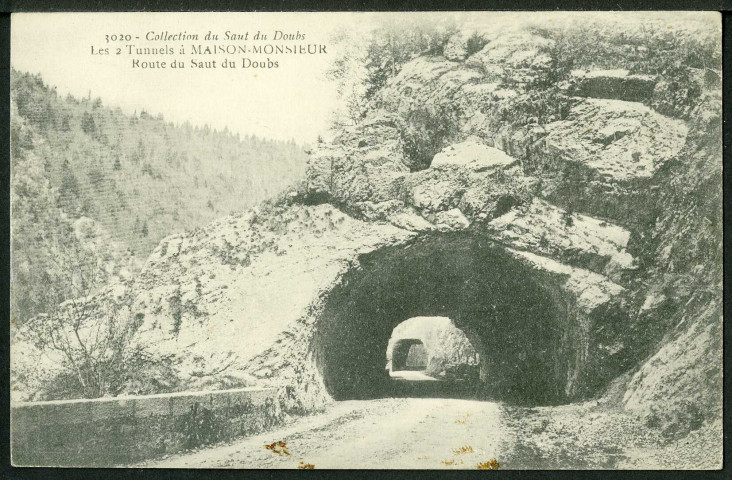 Les deux tunnels à Maison-Monsieur, route du saut du Doubs