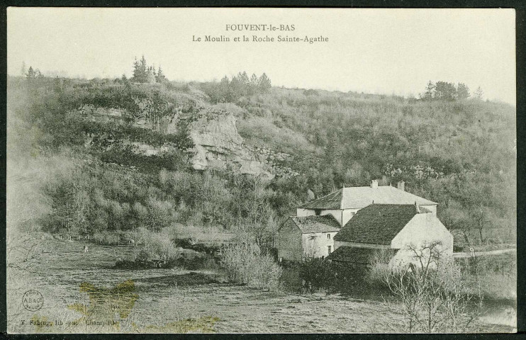 Le moulin et la roche Sainte-Agathe