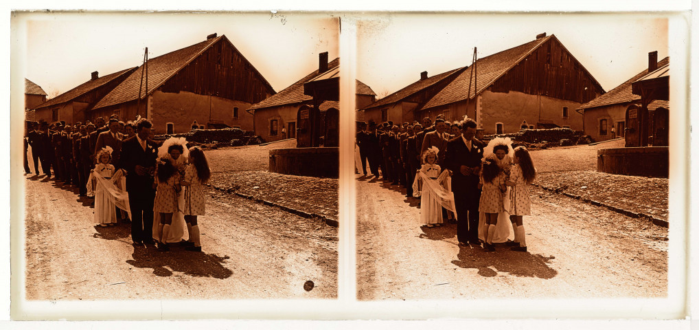Sortie de l'église, procession