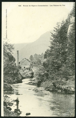 Route de Gigot à Consolation, les usines du val