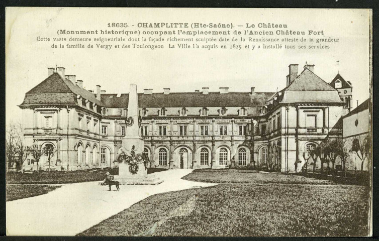 Le château occupant l'emplacement de l'ancien château fort