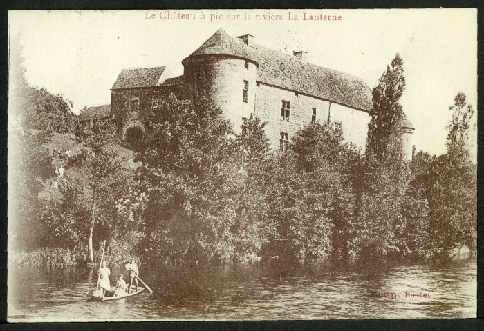 Le château à pic sur la rivière la Lanterne