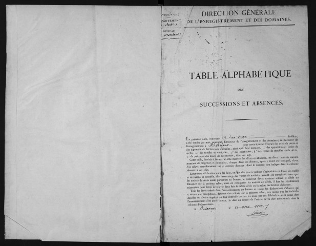 mars 1833-janvier 1843