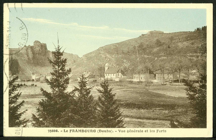 Le Frambourg (Doubs). Vue générale et les forts