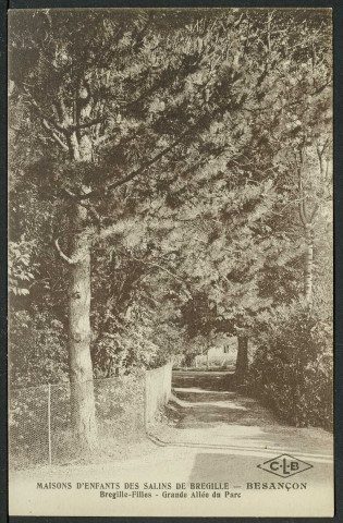 Maisons d'enfants des salins de Bregille, grande allée du parc