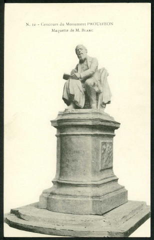 Concours du monument Proudhon, maquette de M. Blanc