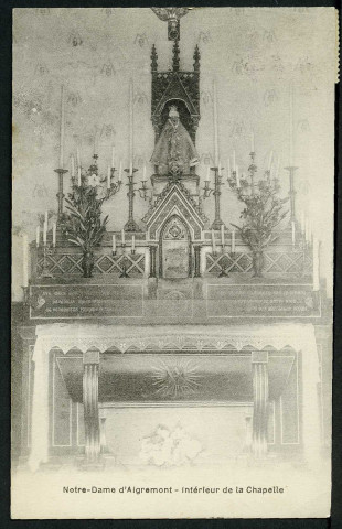 Notre-Dame d'Aigremont, intérieur de la chapelle