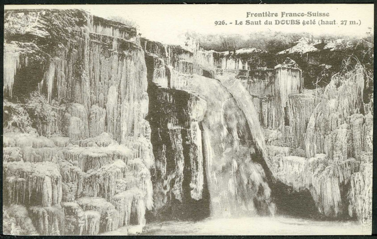 Le Saut du Doubs gelé