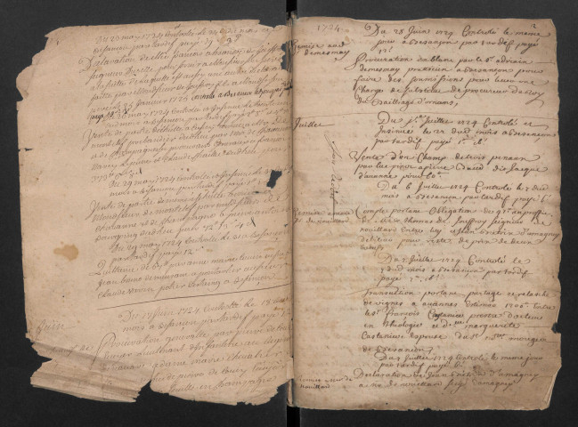 Minutes, testaments et répertoire