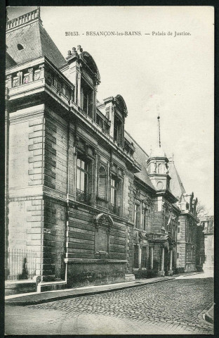 Le palais de justice, façade de la rue Sambin et rue du Palais